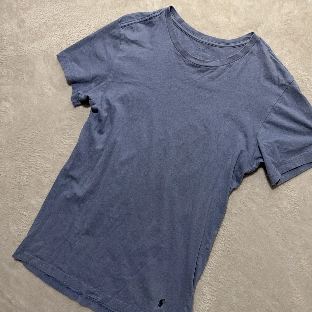 Polo Ralph Lauren Size M Men's Short Sleeve T-Shirt Slim Fit Blue Preppy Casual
